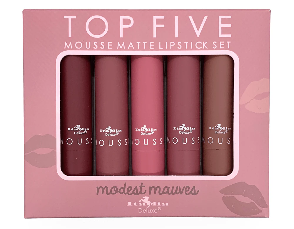Top 5 Mousse Matte Lipstick Set - Image 3